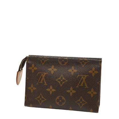 Louis Vuitton Monogram Pochette Toilet 15 M47546 Brown PVC Leather Women's