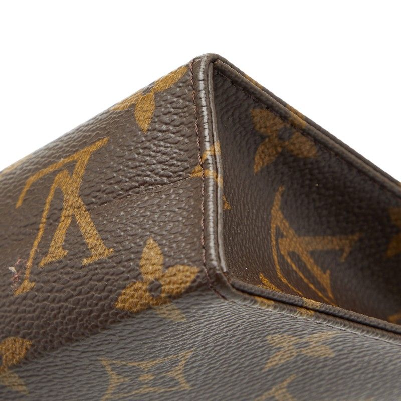 Louis Vuitton Monogram Pochette Toilet 15 M47546 Brown PVC Leather Women's