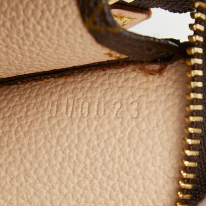 Louis Vuitton Monogram Pochette Toilet 15 M47546 Brown PVC Leather Women's