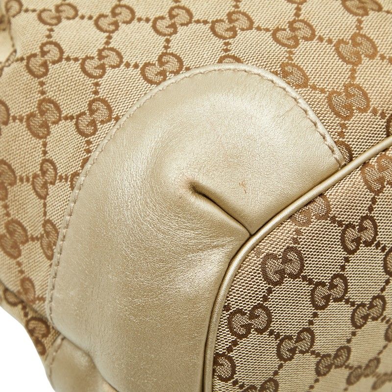 Gucci GG Canvas Sookie Tote Bag Shoulder Bag 2way 285730 Beige Brown Canvas