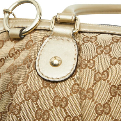 Gucci GG Canvas Sookie Tote Bag Shoulder Bag 2way 285730 Beige Brown Canvas