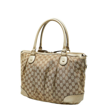 Gucci GG Canvas Sookie Tote Bag Shoulder Bag 2way 285730 Beige Brown Canvas