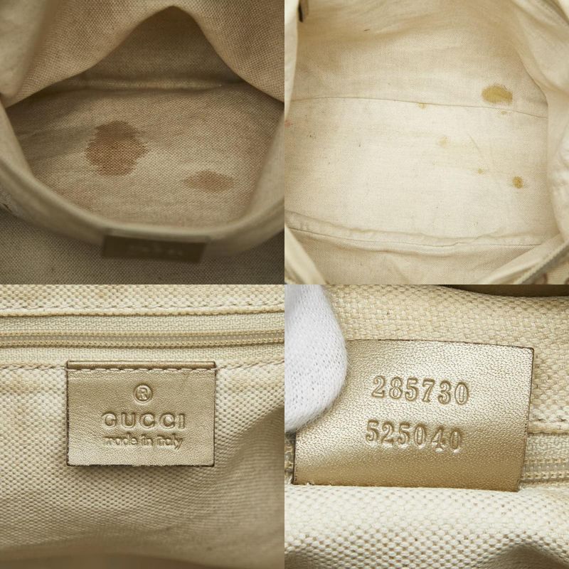 Gucci GG Canvas Sookie Tote Bag Shoulder Bag 2way 285730 Beige Brown Canvas