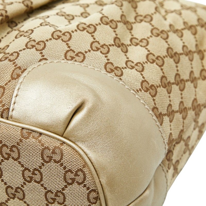 Gucci GG Canvas Sookie Tote Bag Shoulder Bag 2way 285730 Beige Brown Canvas