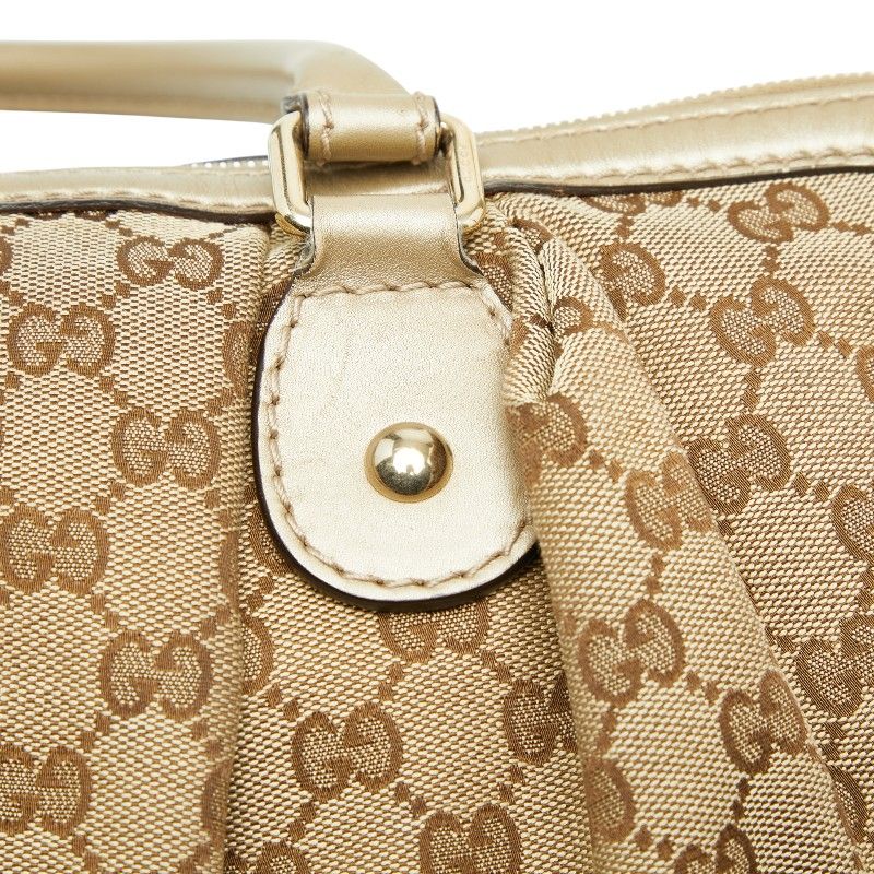 Gucci GG Canvas Sookie Tote Bag Shoulder Bag 2way 285730 Beige Brown Canvas