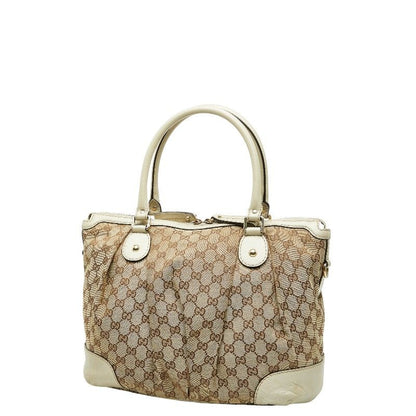 Gucci GG Canvas Sookie Tote Bag Shoulder Bag 2way 285730 Beige Brown Canvas