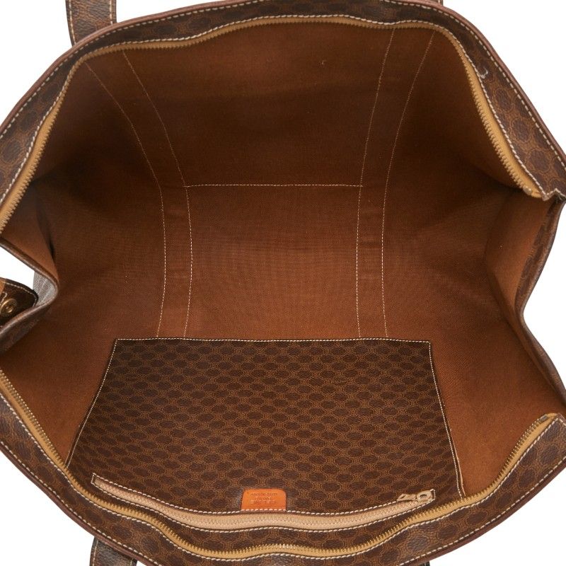 Celine Macadam Brown PVC Leather Women's Celine