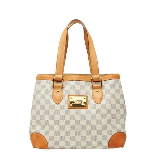 Louis Vuitton Damier Azure Hampstead PM N51207 White PVC Leather Women's Louis