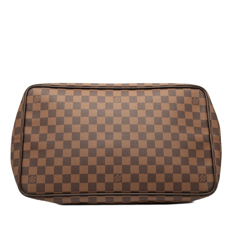 Louis Vuitton Damier Greenwich PM Handbag Boston Bag N41165 Brown PVC Leather