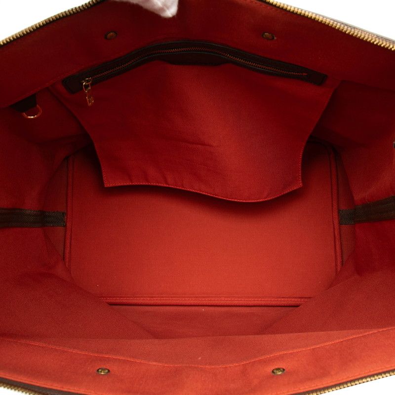 Louis Vuitton Damier Greenwich PM Handbag Boston Bag N41165 Brown PVC Leather