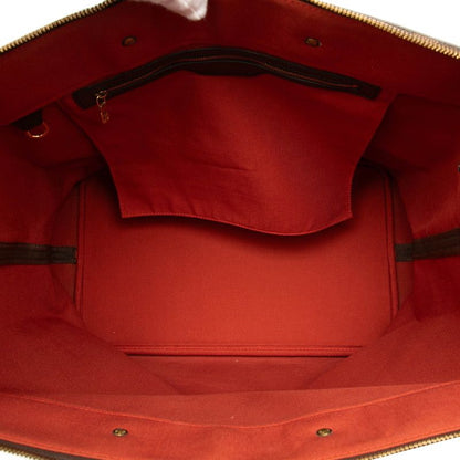 Louis Vuitton Damier Greenwich PM Handbag Boston Bag N41165 Brown PVC Leather