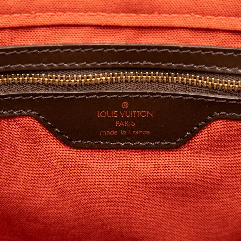 Louis Vuitton Damier Greenwich PM Handbag Boston Bag N41165 Brown PVC Leather