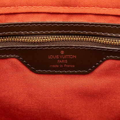 Louis Vuitton Damier Greenwich PM Handbag Boston Bag N41165 Brown PVC Leather