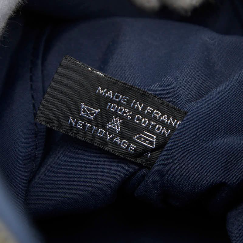 Hermes Bolide Pouch GM Navy Canvas Leather Women's Hermes