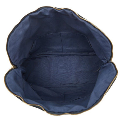 Hermes Bolide Pouch GM Navy Canvas Leather Women's Hermes