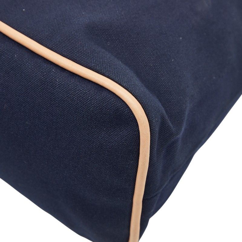 Hermes Bolide Pouch GM Navy Canvas Leather Women's Hermes