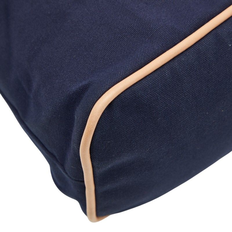 Hermes Bolide Pouch GM Navy Canvas Leather Women's Hermes