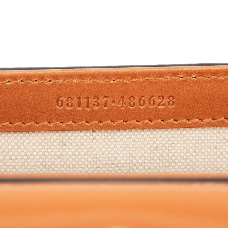 Gucci GG Supreme Bamboo Waist Bag Body Bag 681137 Beige Brown PVC Leather