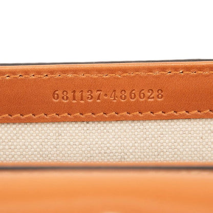 Gucci GG Supreme Bamboo Waist Bag Body Bag 681137 Beige Brown PVC Leather