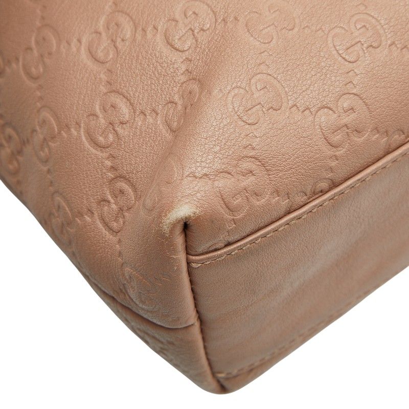 Gucci Guccissima Tote Bag Handbag 211138 Beige Leather Women's Gucci