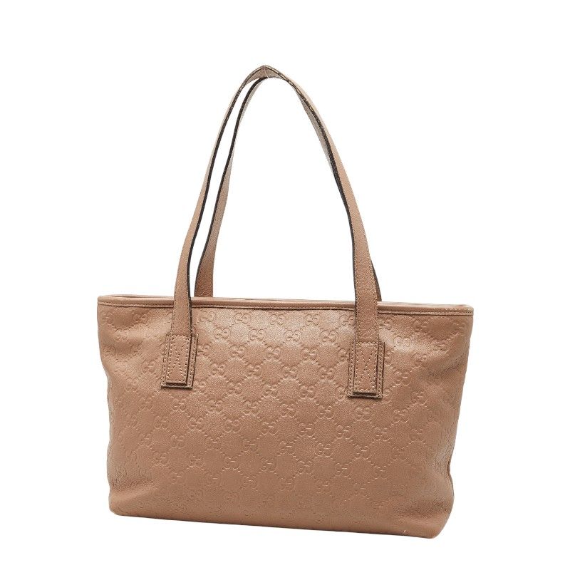 Gucci Guccissima Tote Bag Handbag 211138 Beige Leather Women's Gucci