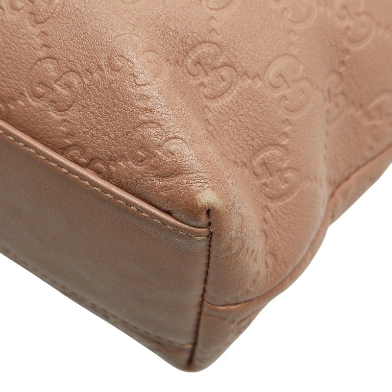 Gucci Guccissima Tote Bag Handbag 211138 Beige Leather Women's Gucci