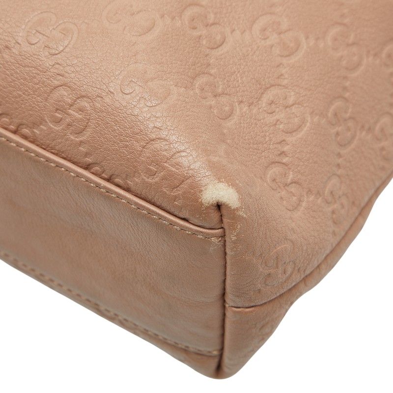 Gucci Guccissima Tote Bag Handbag 211138 Beige Leather Women's Gucci