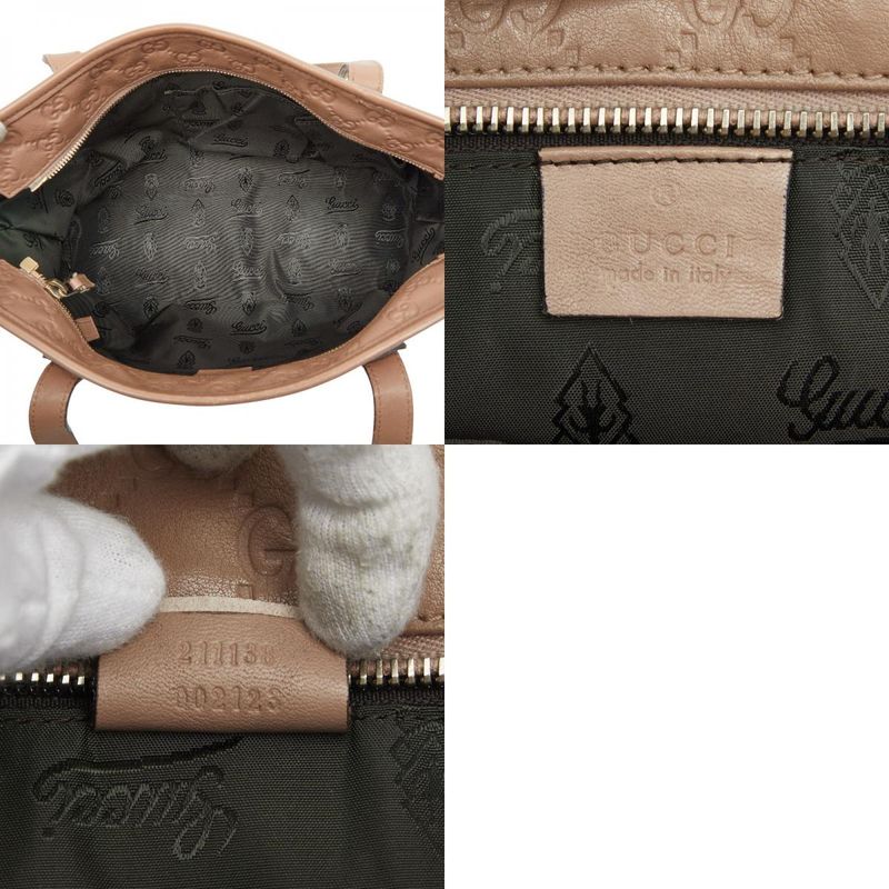 Gucci Guccissima Tote Bag Handbag 211138 Beige Leather Women's Gucci