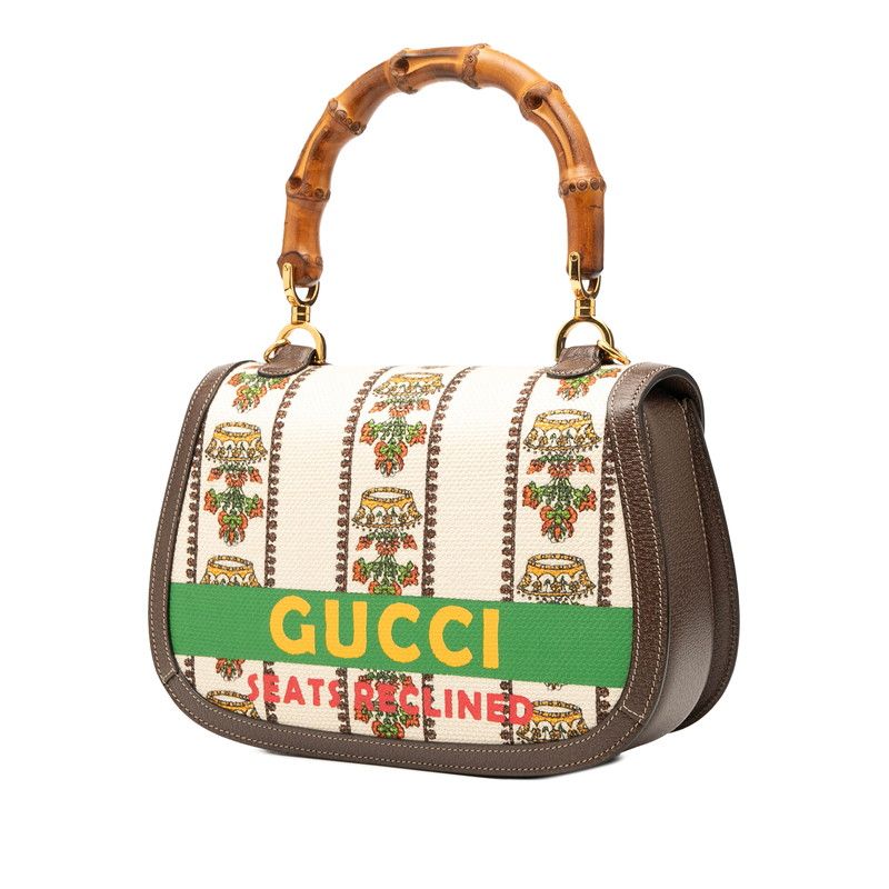 Gucci 100th Anniversary Model Music Is Mine Bamboo Handbag Shoulder Bag 2way