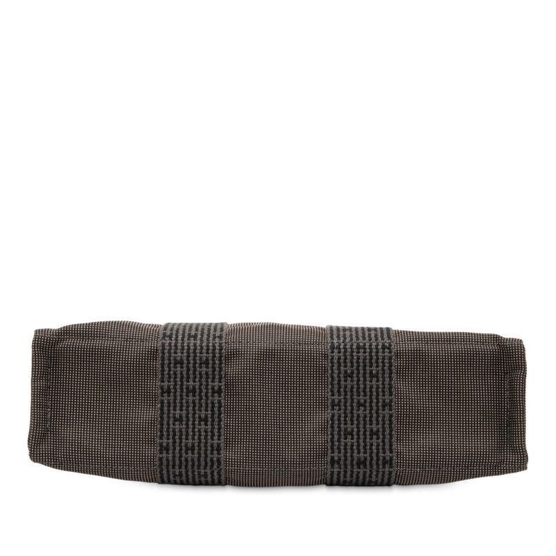 Hermes Her Line Tote PM Handbag Tote Bag Gray Black Canvas Women's Hermes