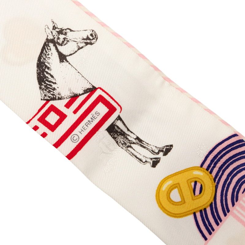 Hermes Twilly Garde Robe Pop Garde Robe Pop White Multicolor Silk Ladies Hermes