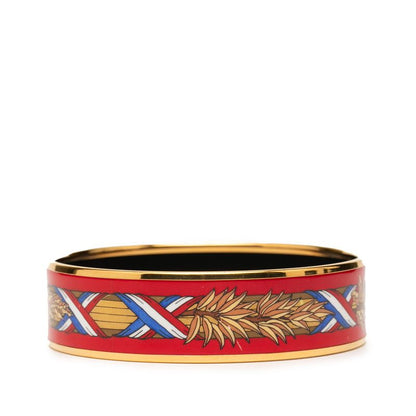 Hermes Enamel GM Cloisonné Gold Red Multicolor Plated Ladies Hermes