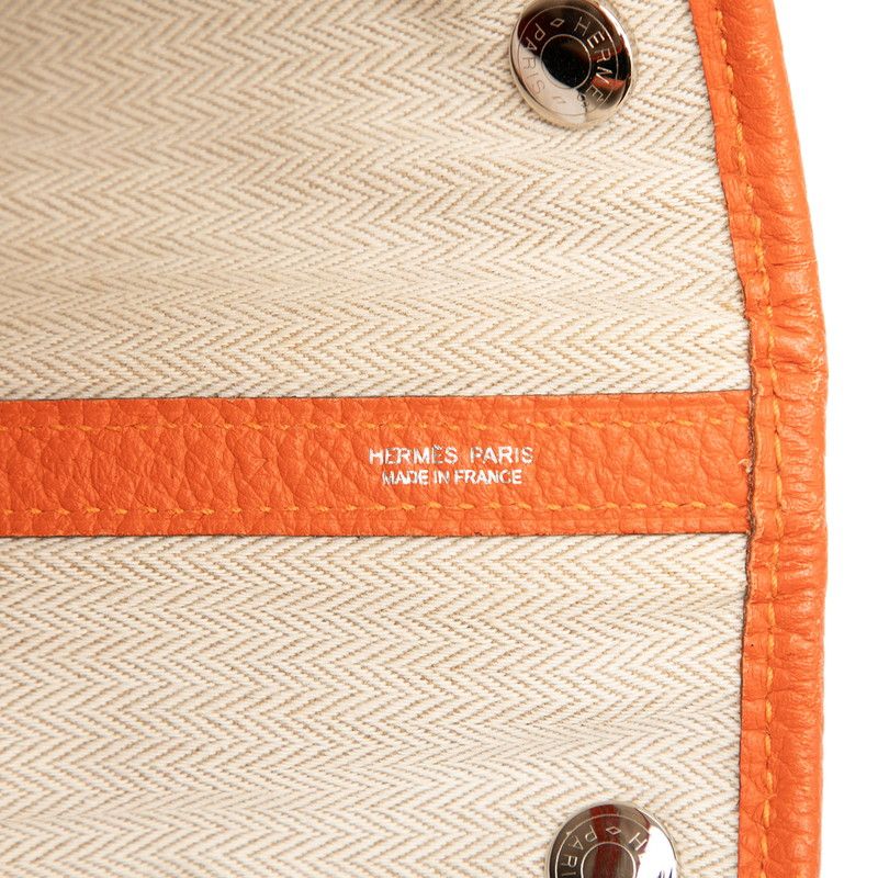 Hermes Garden Party PM Tote Bag Handbag Orange Negonda Ladies Hermes