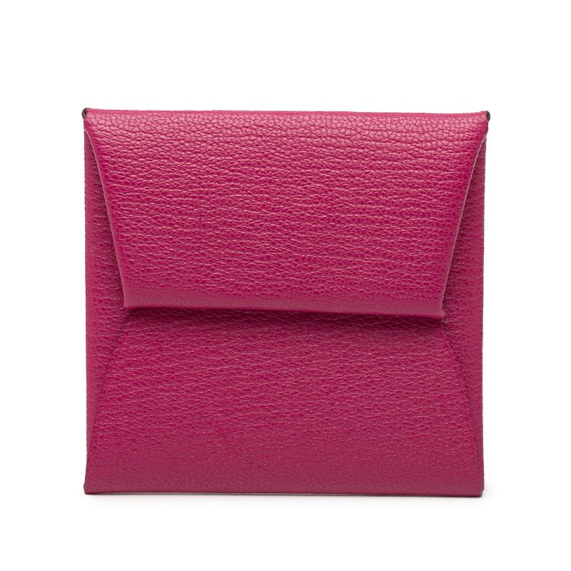 Hermes Bastia Coin Case Coin Purse Rose Purple Chevre Ladies Hermes
