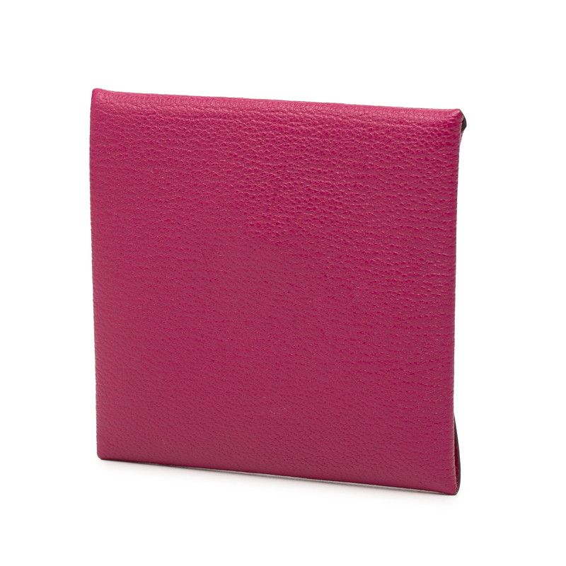 Hermes Bastia Coin Case Coin Purse Rose Purple Chevre Ladies Hermes