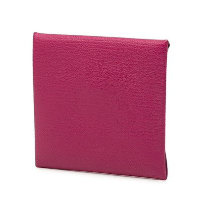 Hermes Bastia Coin Case Coin Purse Rose Purple Chevre Ladies Hermes