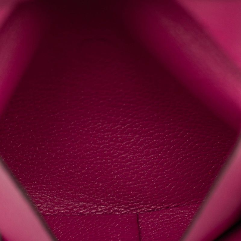 Hermes Bastia Coin Case Coin Purse Rose Purple Chevre Ladies Hermes