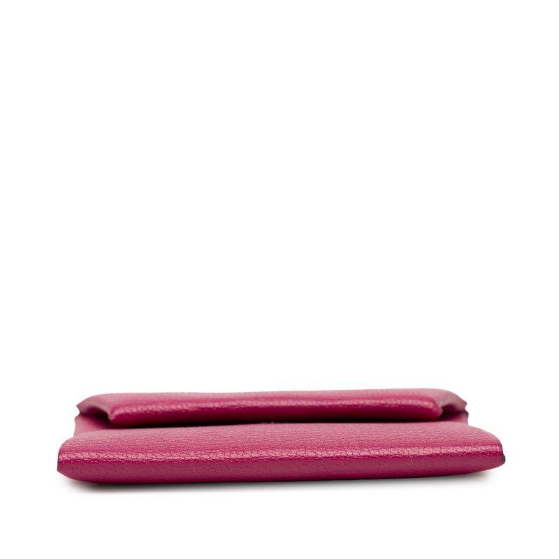 Hermes Bastia Coin Case Coin Purse Rose Purple Chevre Ladies Hermes