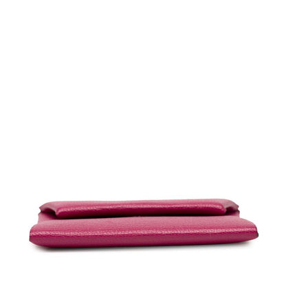 Hermes Bastia Coin Case Coin Purse Rose Purple Chevre Ladies Hermes