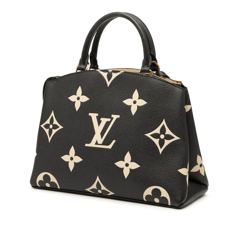 Louis Vuitton Bicolor Monogram Empreinte Petit Palais PM M58913 Black Beige