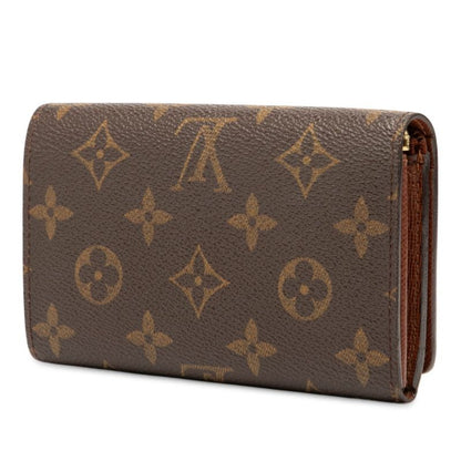 Louis Vuitton Monogram Portomone Viet Tresor M61730 Brown PVC Leather Women's