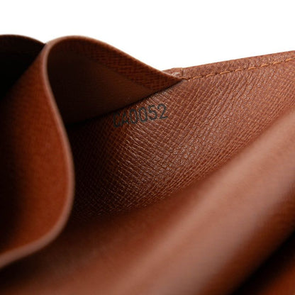 Louis Vuitton Monogram Portomone Viet Tresor M61730 Brown PVC Leather Women's