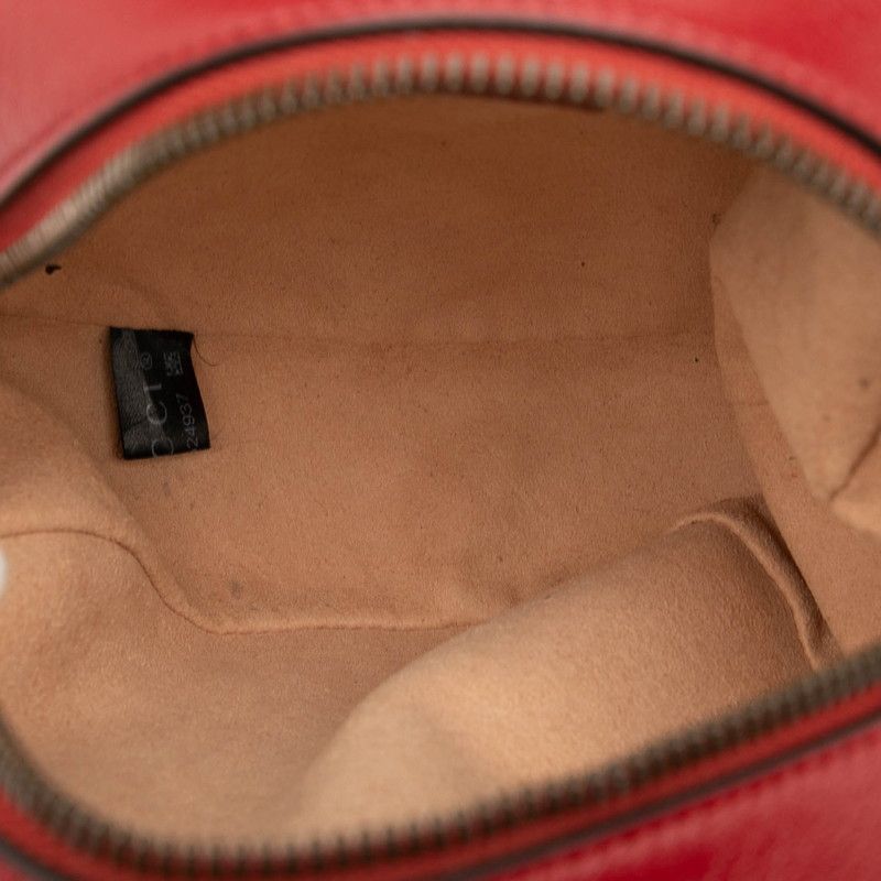 Gucci Ggmarmont Crossbody Chain Shoulder Bag 550154 Red Leather Women's Gucci