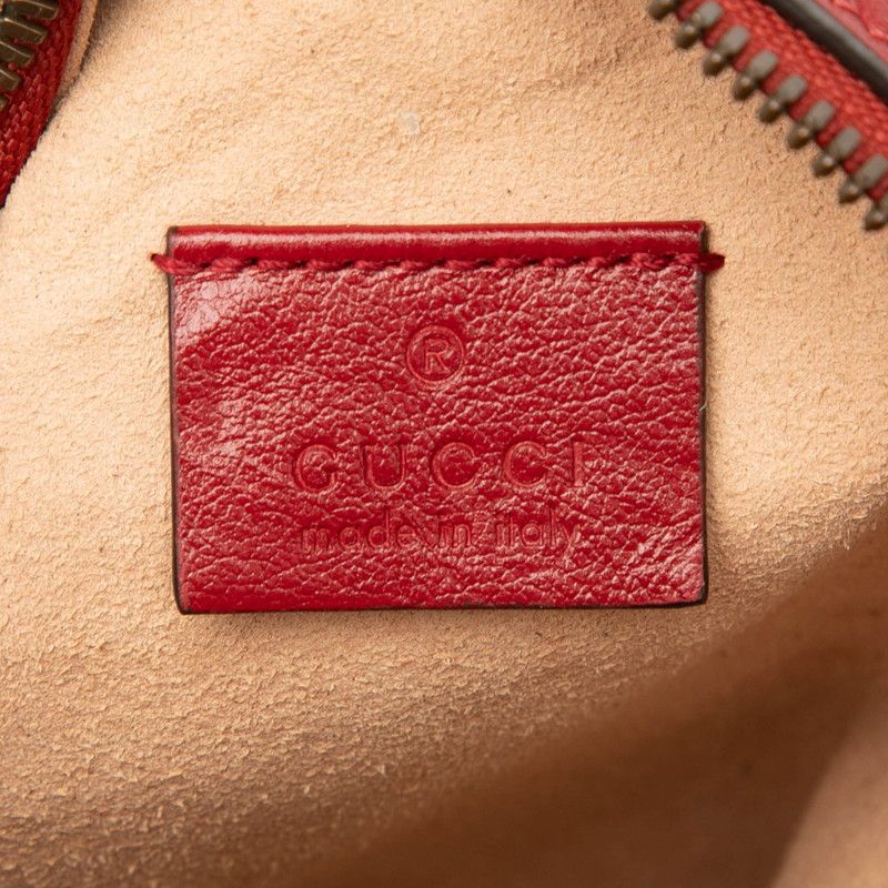 Gucci Ggmarmont Crossbody Chain Shoulder Bag 550154 Red Leather Women's Gucci