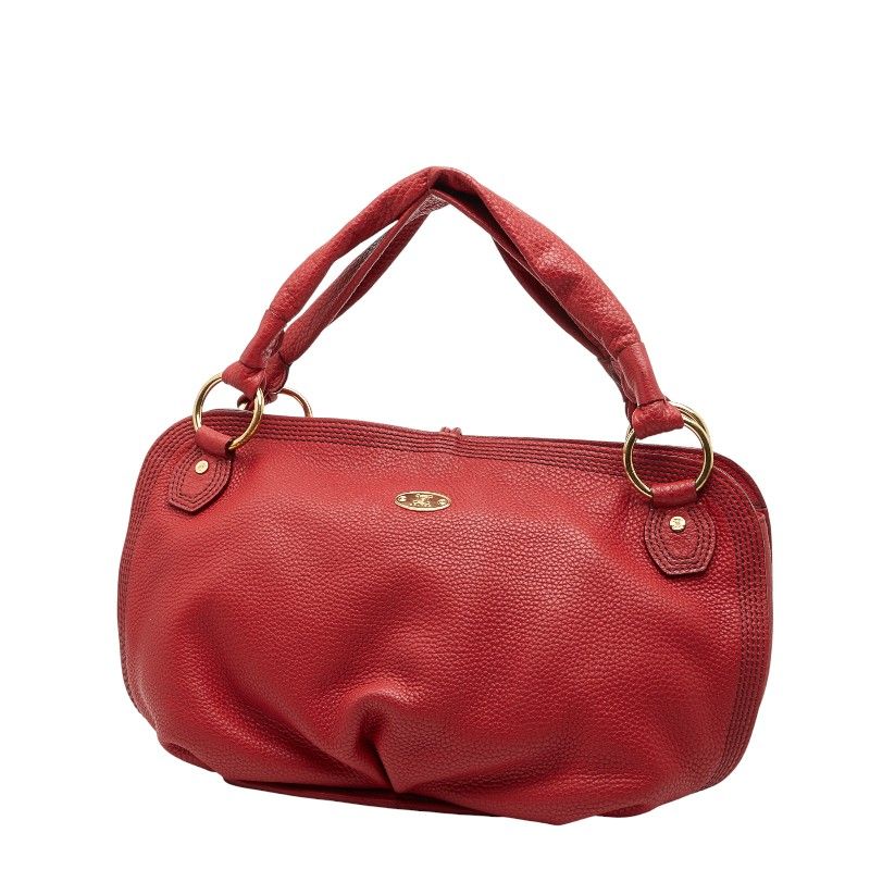 Celine One Shoulder Bag Red Leather Women's Celine