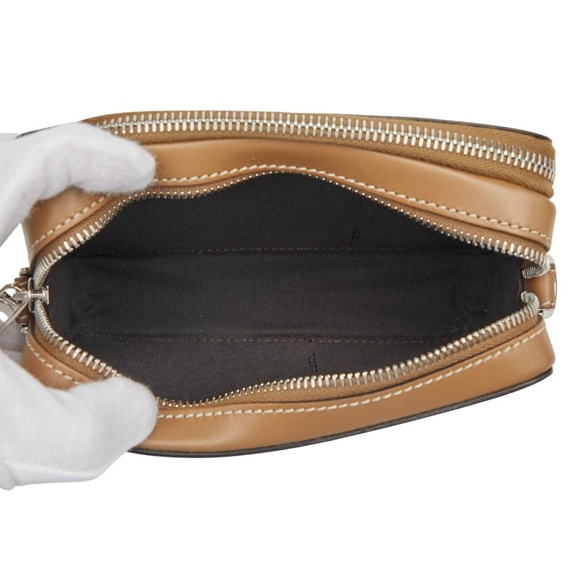 Fendi Ff Organizer Camera Case Crossbody Shoulder Bag 7m0357 Brown Black PVC