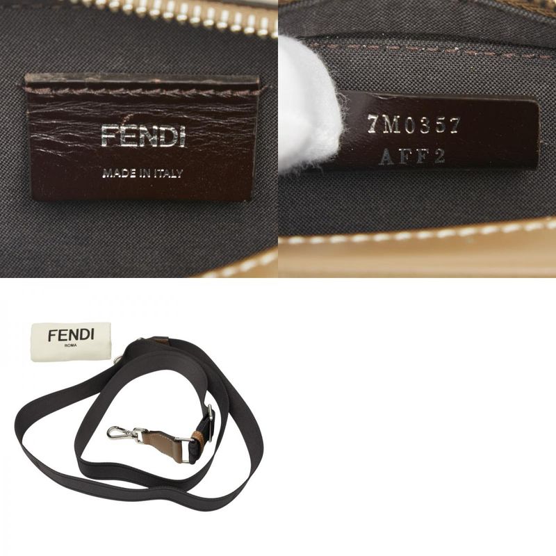 Fendi Ff Organizer Camera Case Crossbody Shoulder Bag 7m0357 Brown Black PVC