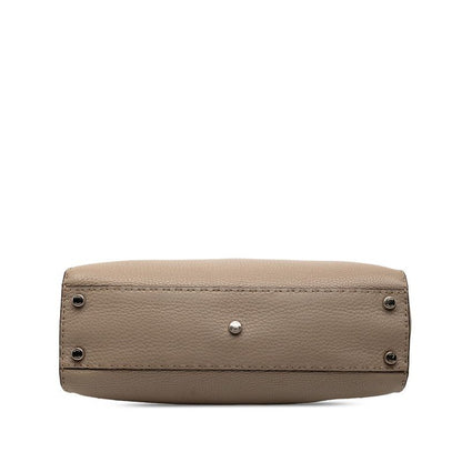 Fendi Peekaboo Regular Medium 8bn290 Greige Leather Women's Fendi