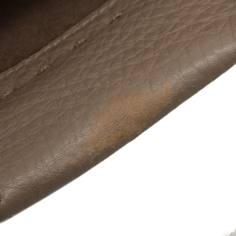 Fendi Peekaboo Regular Medium 8bn290 Greige Leather Women's Fendi