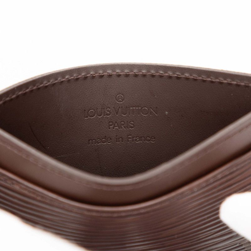 Louis Vuitton Epi Porto Carte Sample Card Case Pass Case M6351d Mocha Brown